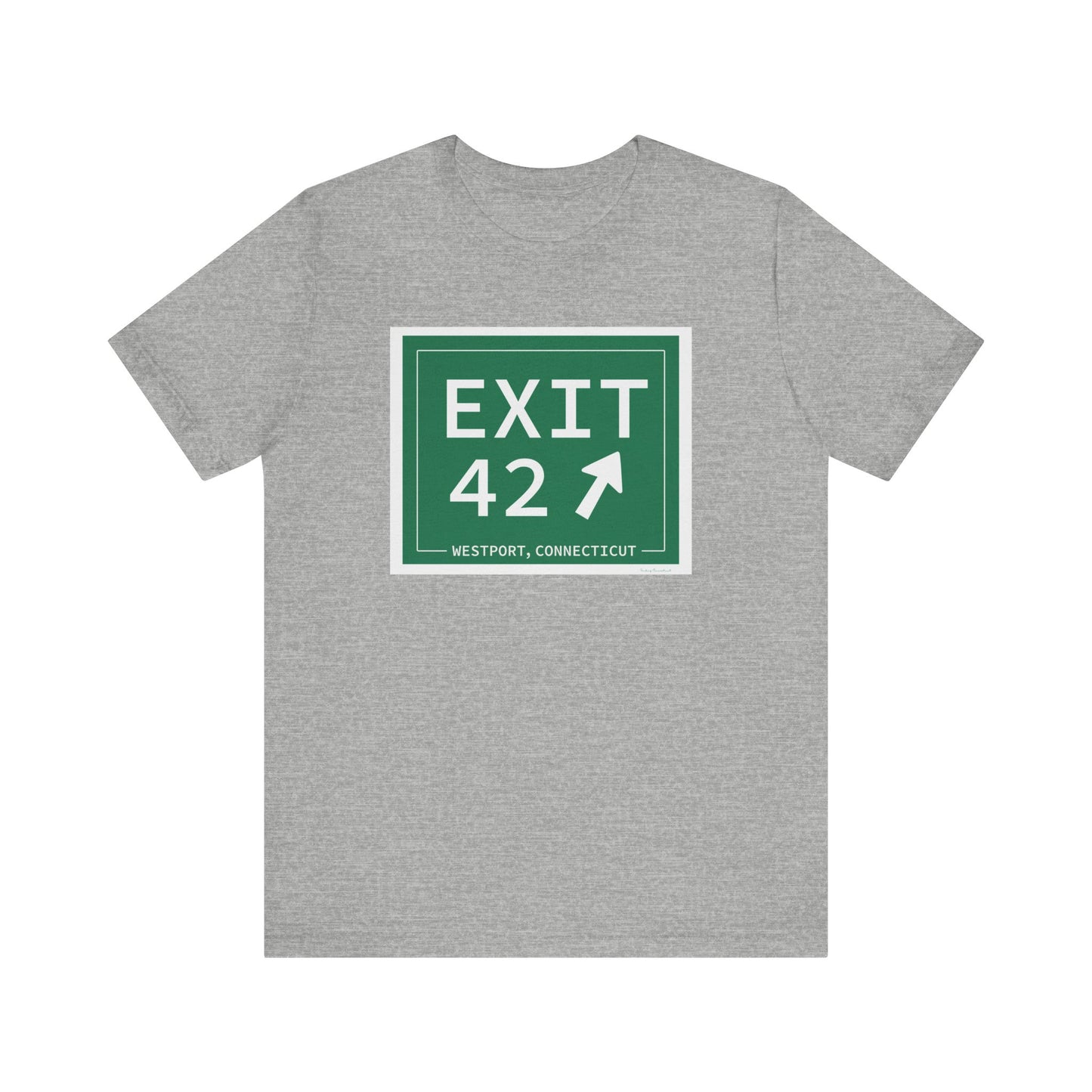Vintage Exit 42 Merritt Parkway Sign Unisex Jersey Short Sleeve T-Shirt
