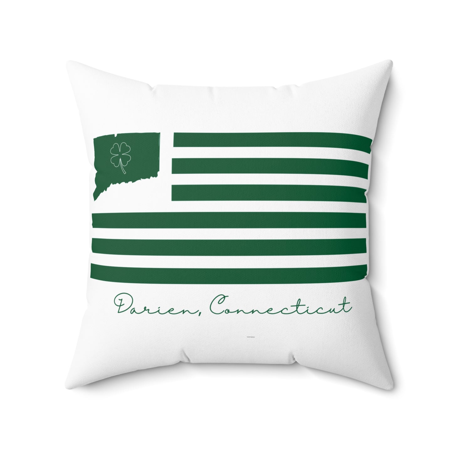 Darien Connecticut St. Patrick's Day Spun Polyester Square Pillow