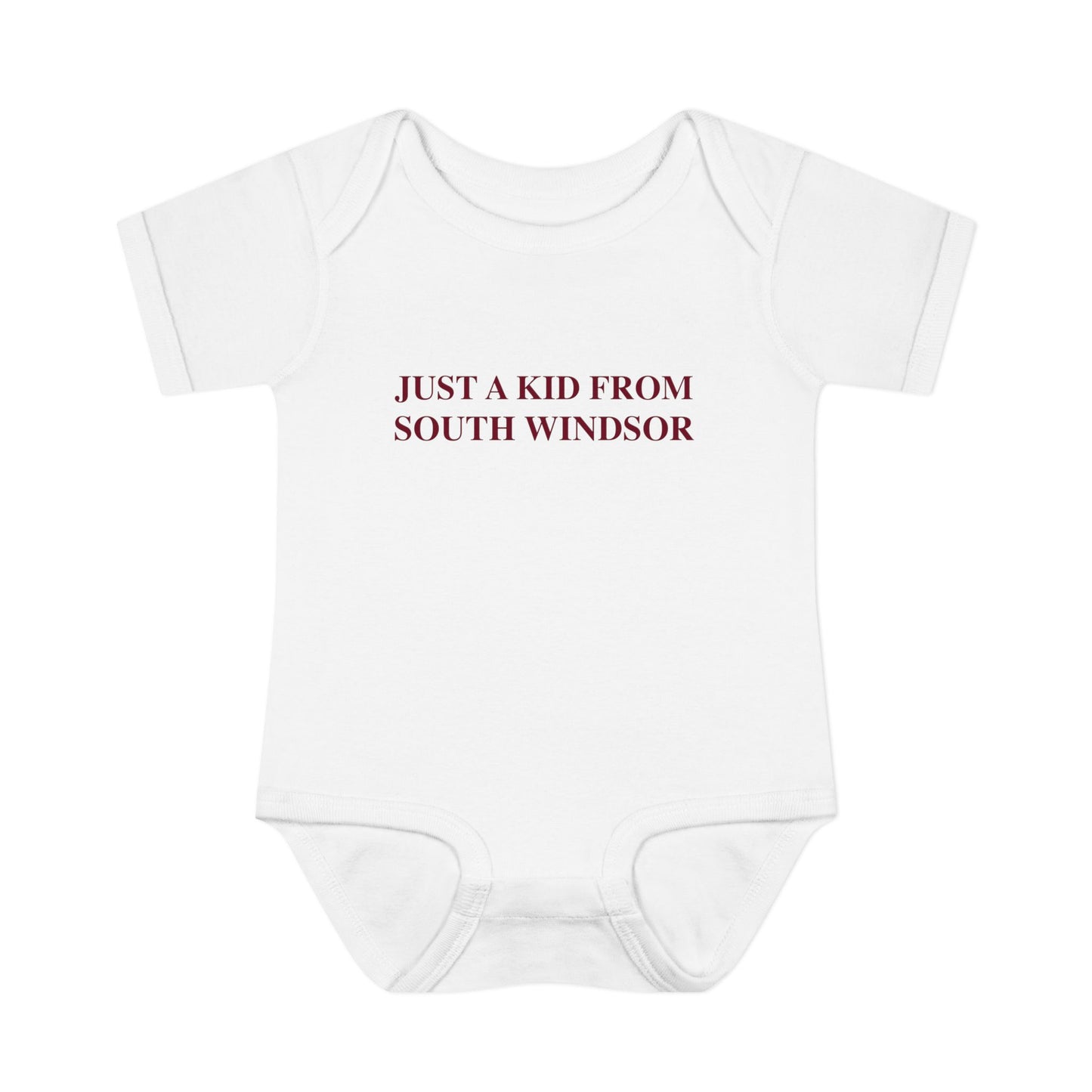 Just a kid from South Windsor Infant Baby Rib Bodysuit