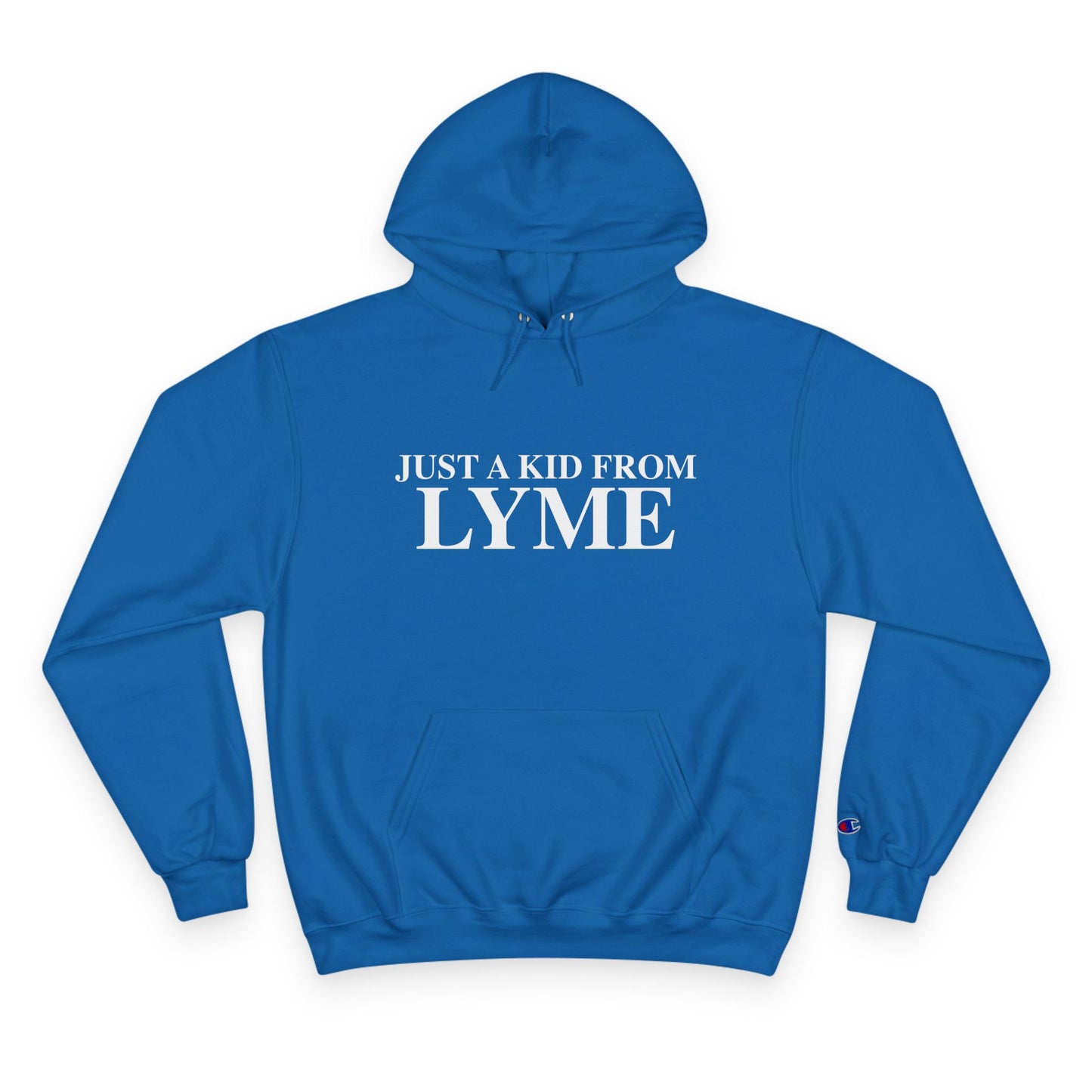 Just a kid from Lyme Champion Hoodie