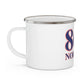 860 Norwich Red, White & Blue Enamel Camping Mug