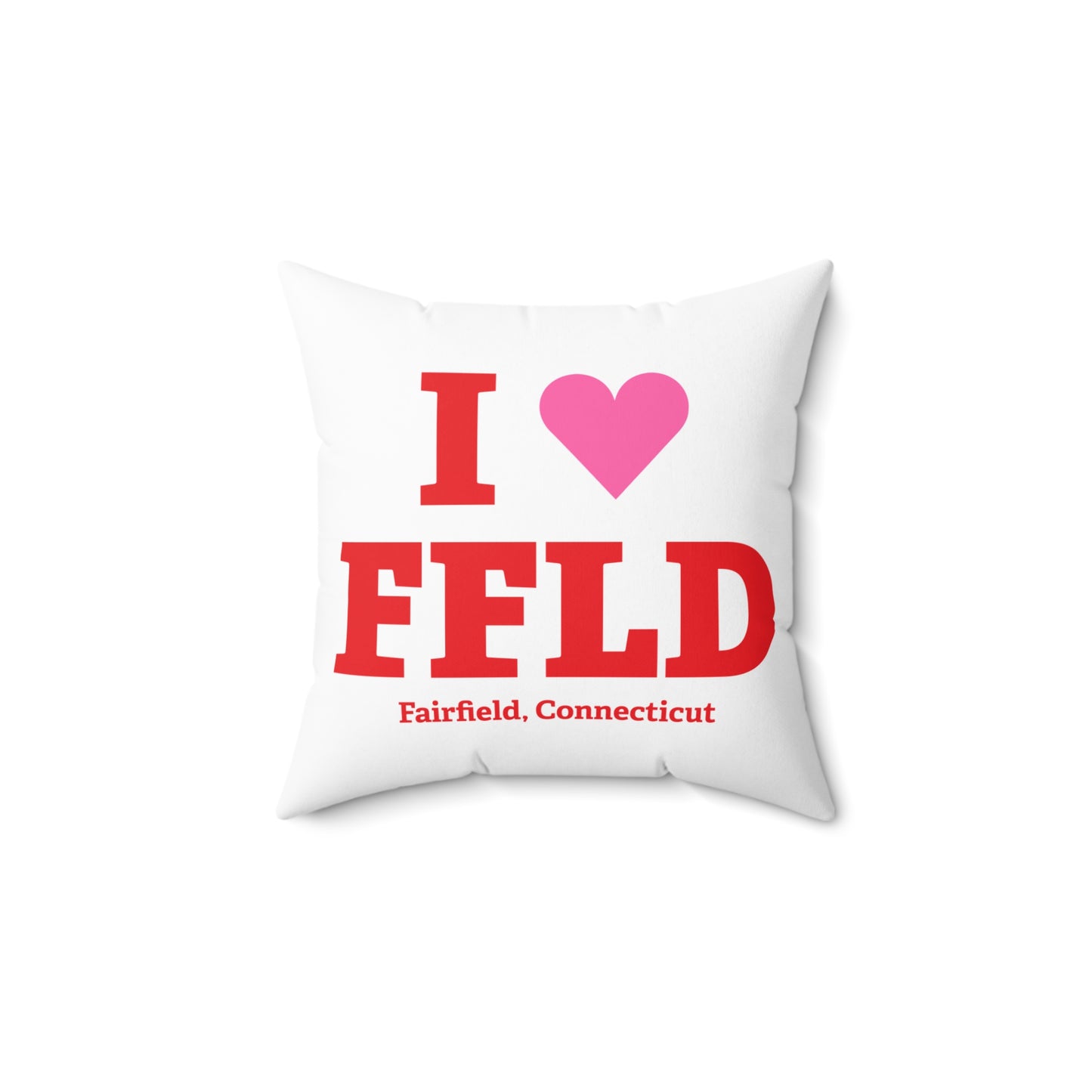 I Heart FFLD Spun Polyester Square Pillow
