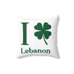 I Clover Lebanon Spun Polyester Square Pillow