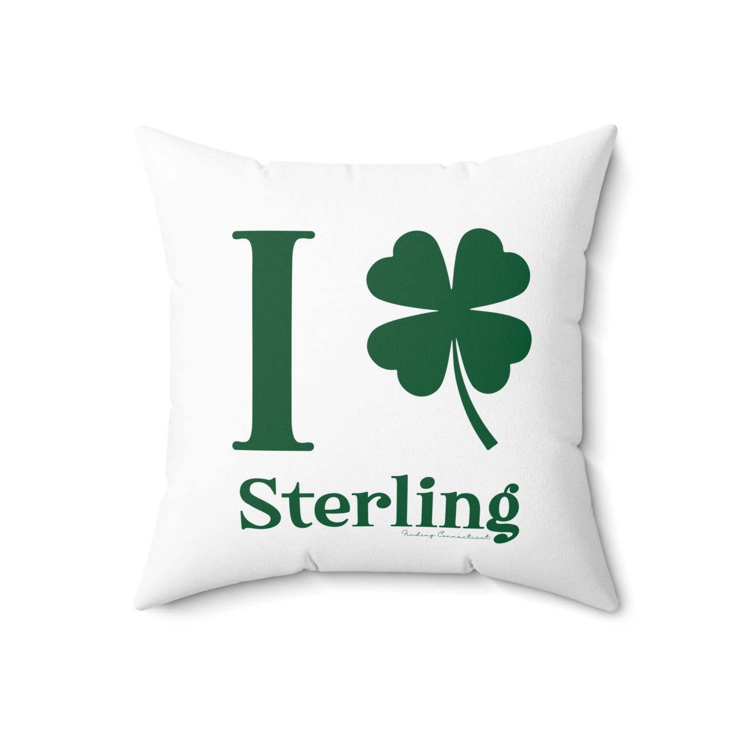 I Clover Sterling  Spun Polyester Square Pillow