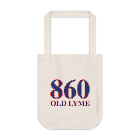 860 Old Lyme Red, White & Blue Organic Canvas Tote Bag