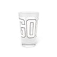 Goose Zip Code White & Black Pint Glass, 16oz