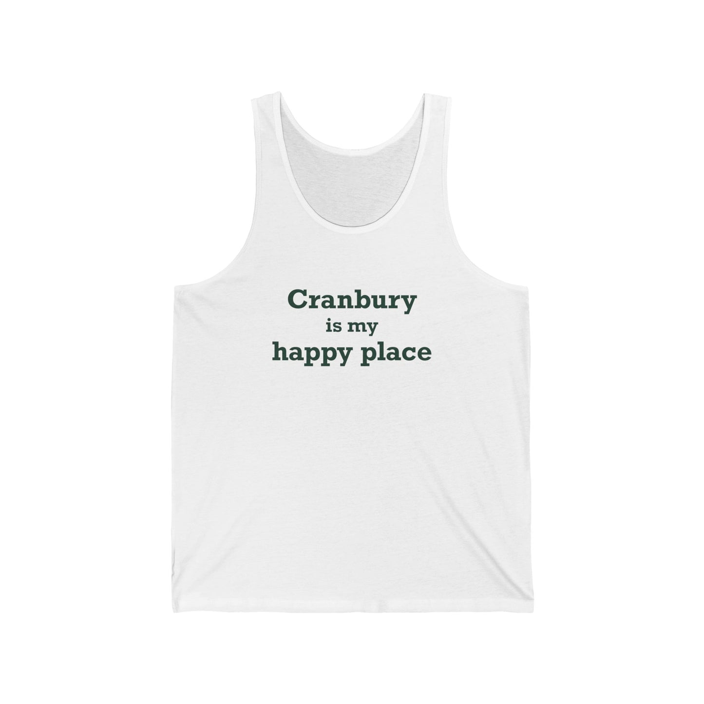 Cranbury is My Happy Place Unisex Jersey Tank Top
