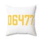 06477 Orange Connecticut  Zip Code Polyester Square Pillow
