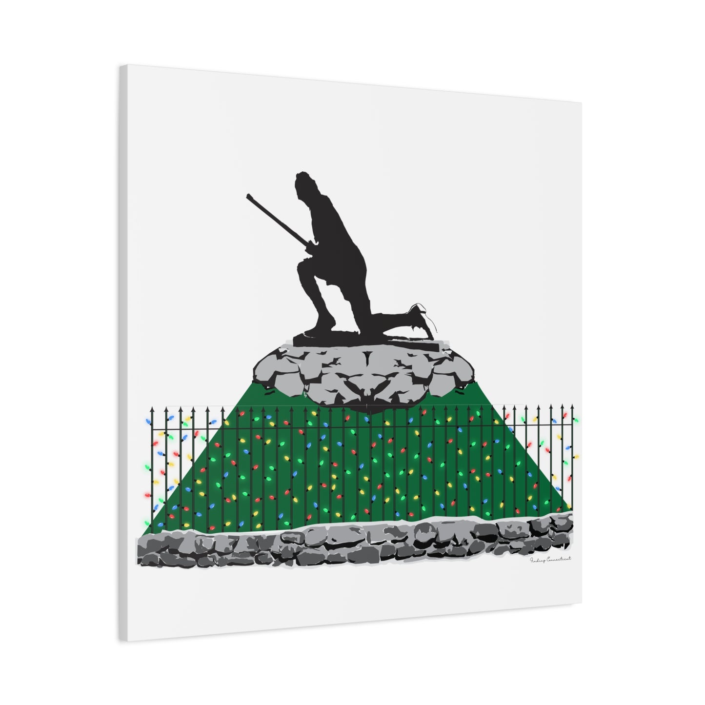 Minuteman Holiday Lights Matte Canvas, Stretched, 1.25"