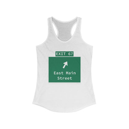 Vintage WCP Exit 67 Sign Women's Ideal Racerback Tank Top