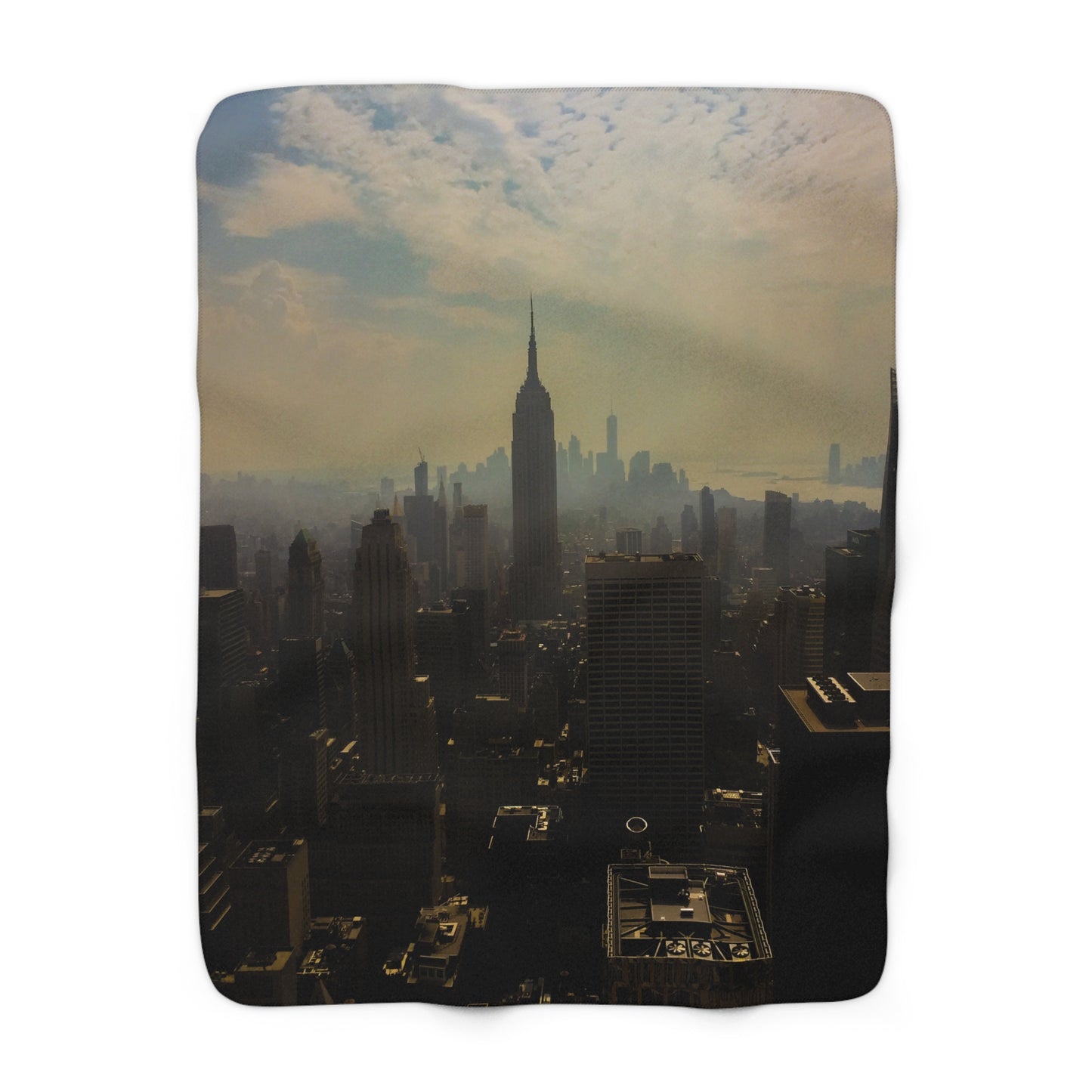 NYC Skyline Sherpa Fleece Blanket