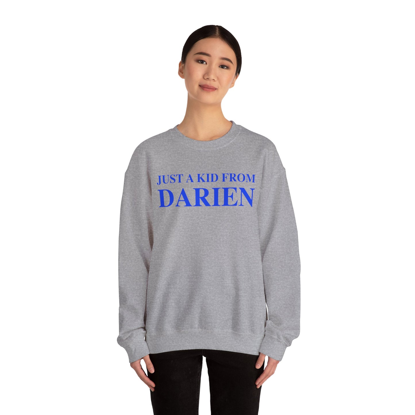 Just a kid from Darien Unisex Heavy Blend™ Crewneck Sweatshirt