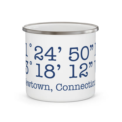 Newtown Coordinates Enamel Camping Mug