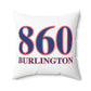 860 Burlington Red, White & Blue Spun Polyester Square Pillow