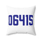 06415 Colchester Connecticut Zip Code Spun Polyester Square Pillow