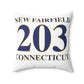 New Fairfield 203 Connecticut Spun Polyester Square Pillow