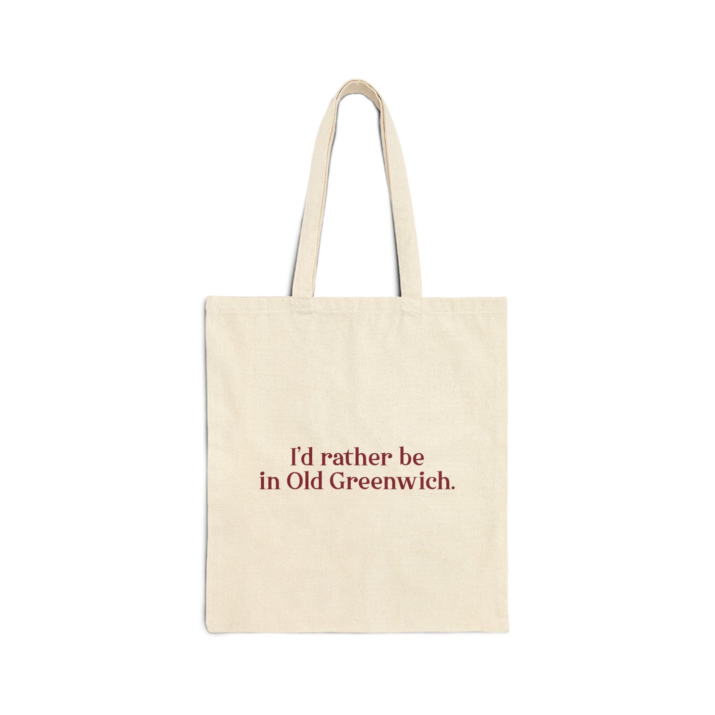 I’d rather be in Old Greenwich Cotton Canvas Tote Bag