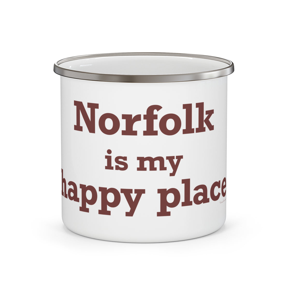 Norfolk is My Happy Place Enamel Camping Mug