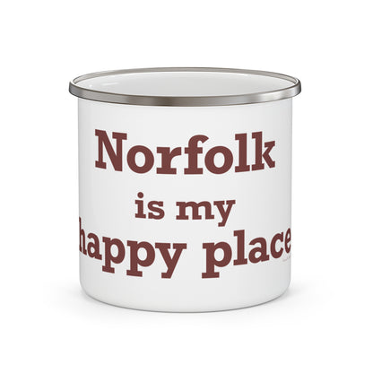 Norfolk is My Happy Place Enamel Camping Mug