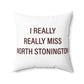 I Really Really Miss North Stonington Polyester Square Pillow