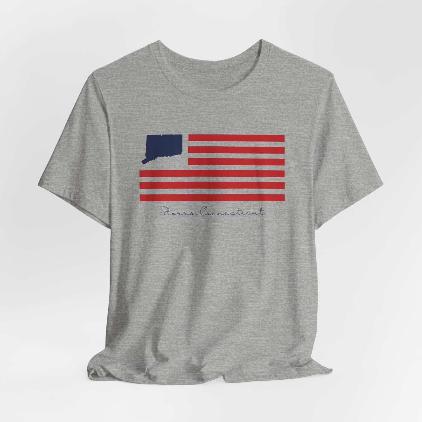 Storrs Connecticut Flag Unisex Jersey Short Sleeve T-Shirt