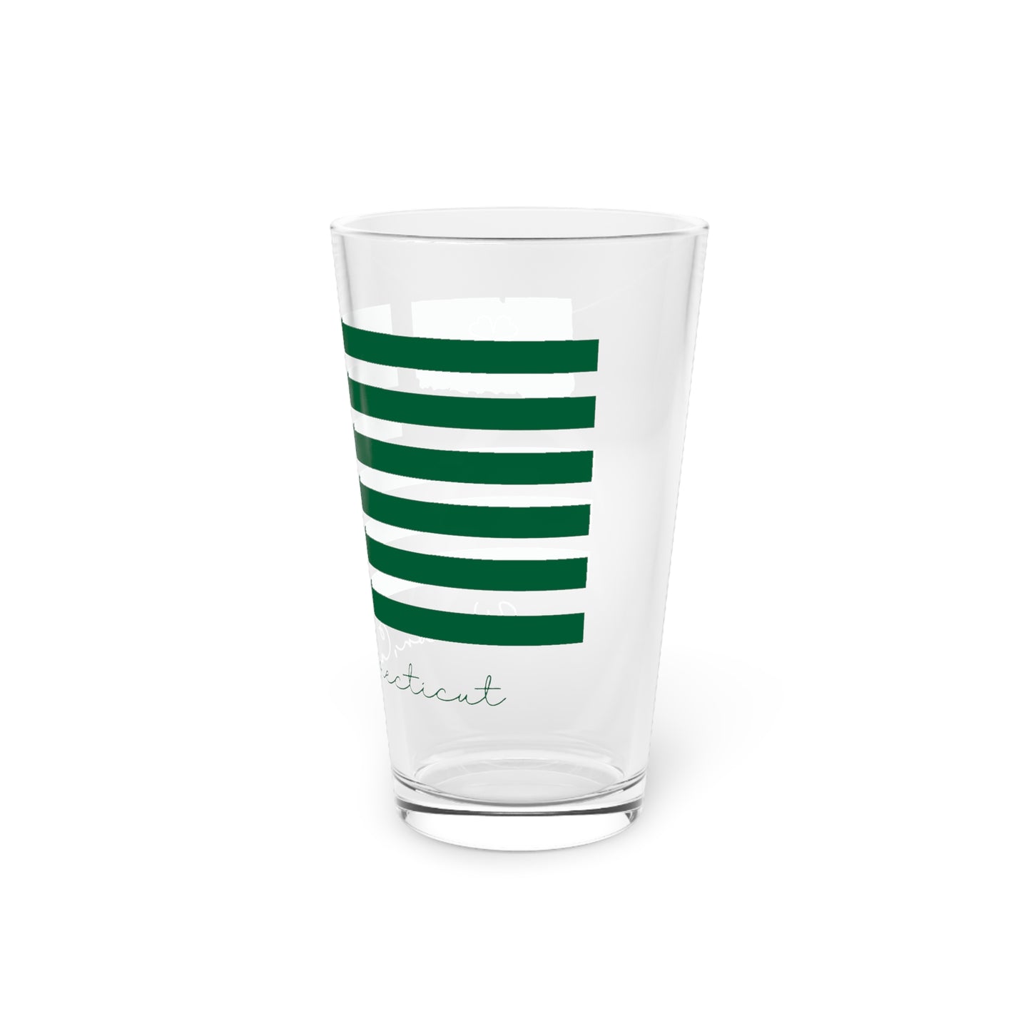Weston Connecticut St Patrick’s Day Flag Pint Glass, 16oz