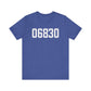 06830 - Greenwich CT Zip Code Unisex Jersey Short Sleeve T-Shirt