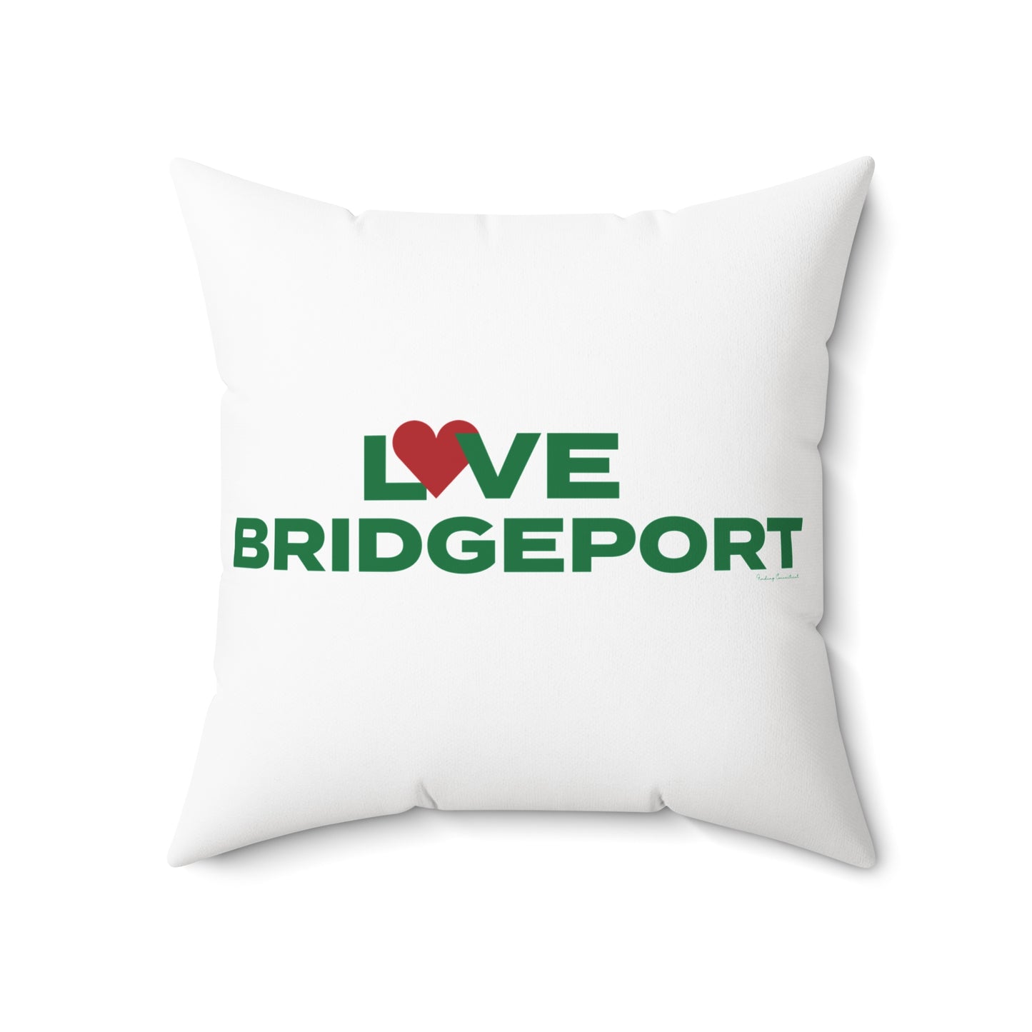 Love Bridgeport Spun Polyester Square Pillow