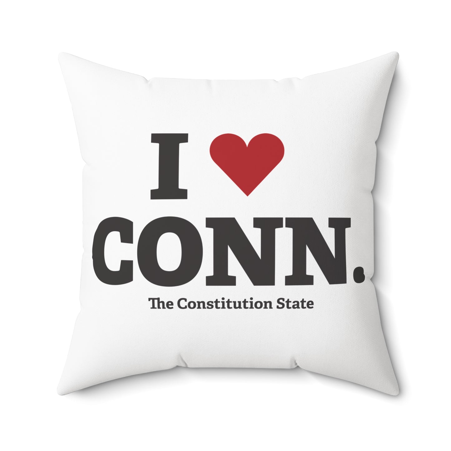 I Heart CONN. Spun Polyester Square Pillow