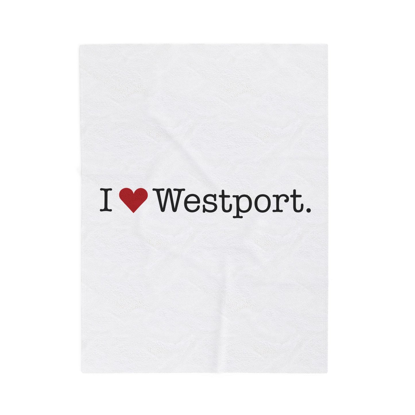I Heart Westport. Velveteen Plush Blanket