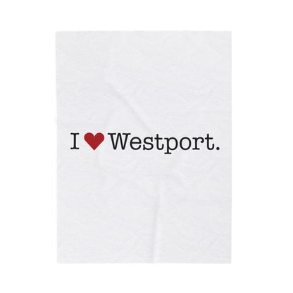 I Heart Westport. Velveteen Plush Blanket
