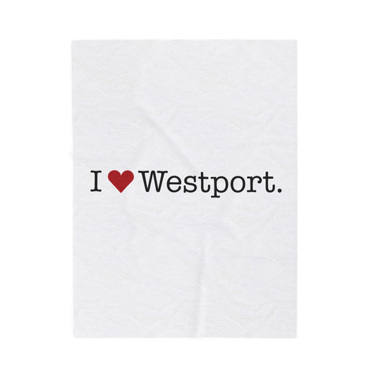 I Heart Westport. Velveteen Plush Blanket