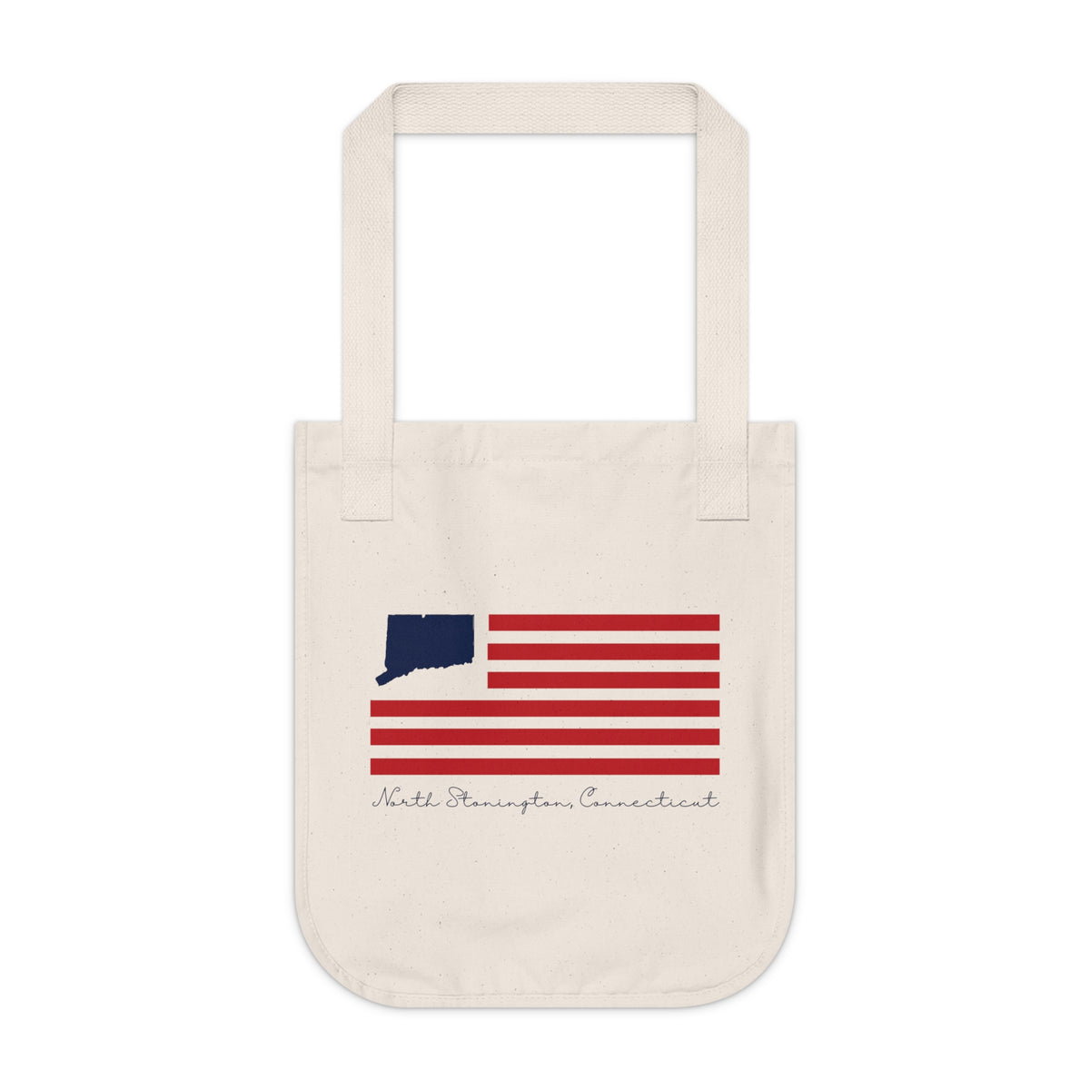 North Stonington Connecticut Flag Organic Canvas Tote Bag