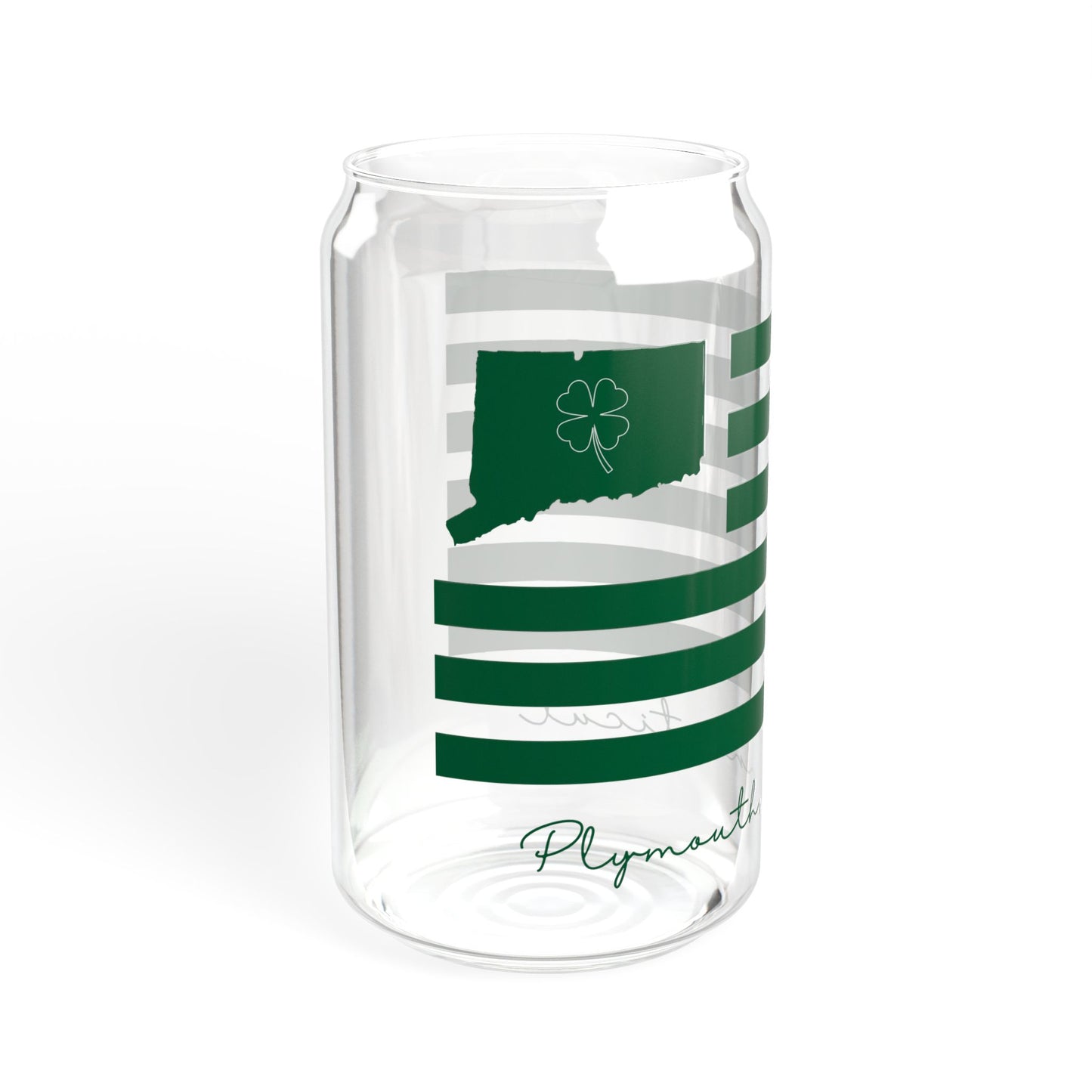 Plymouth Connecticut St. Patrick’s Day Flag Sipper Glass, 16oz