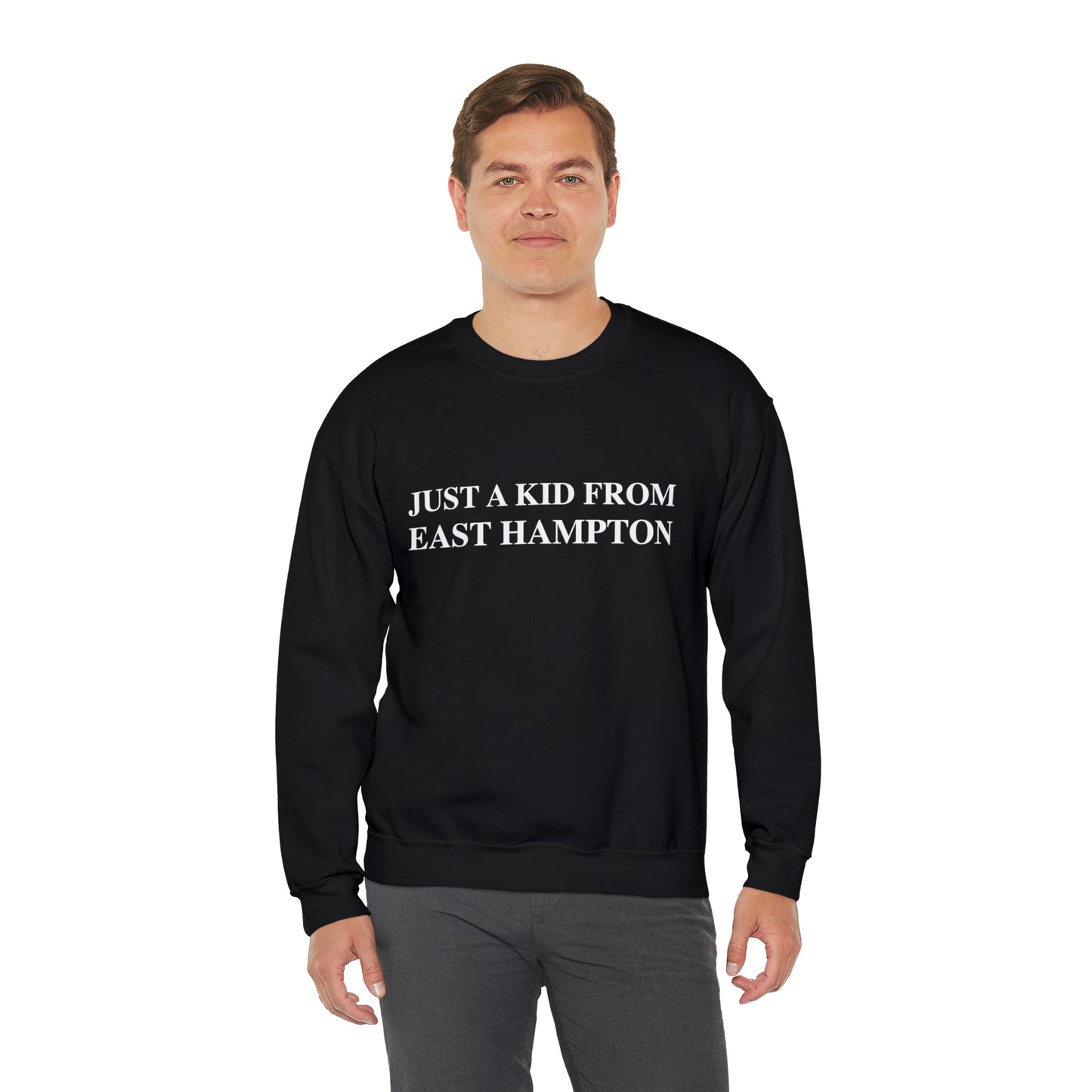 Copy of Just a kid from East Hampton Unisex Heavy Blend™ Crewneck Sweatshirt (white)