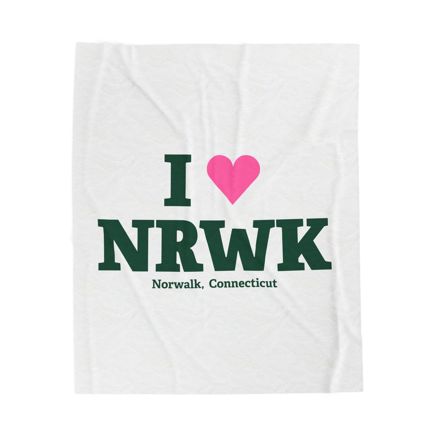 I Heart NRWK Velveteen Plush Blanket