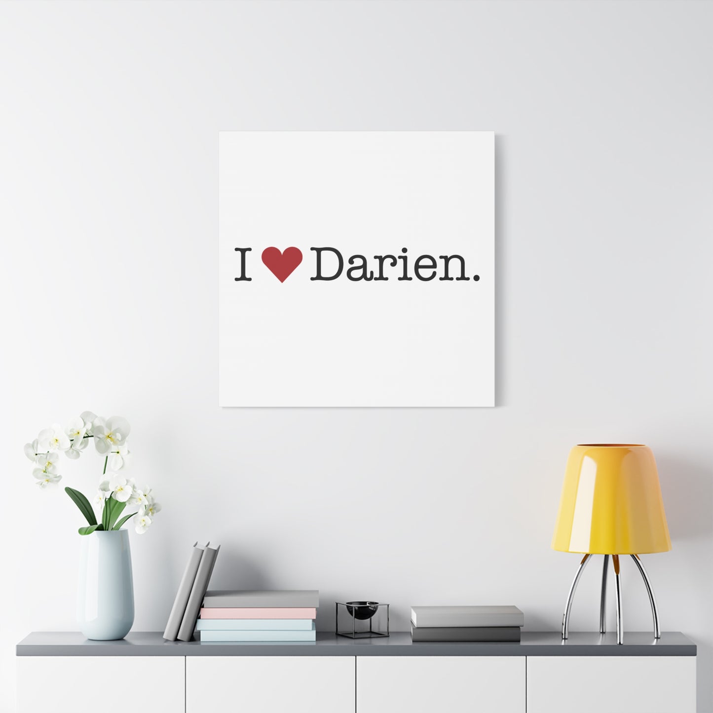 I Heart Darien. Matte Canvas, Stretched, 1.25"