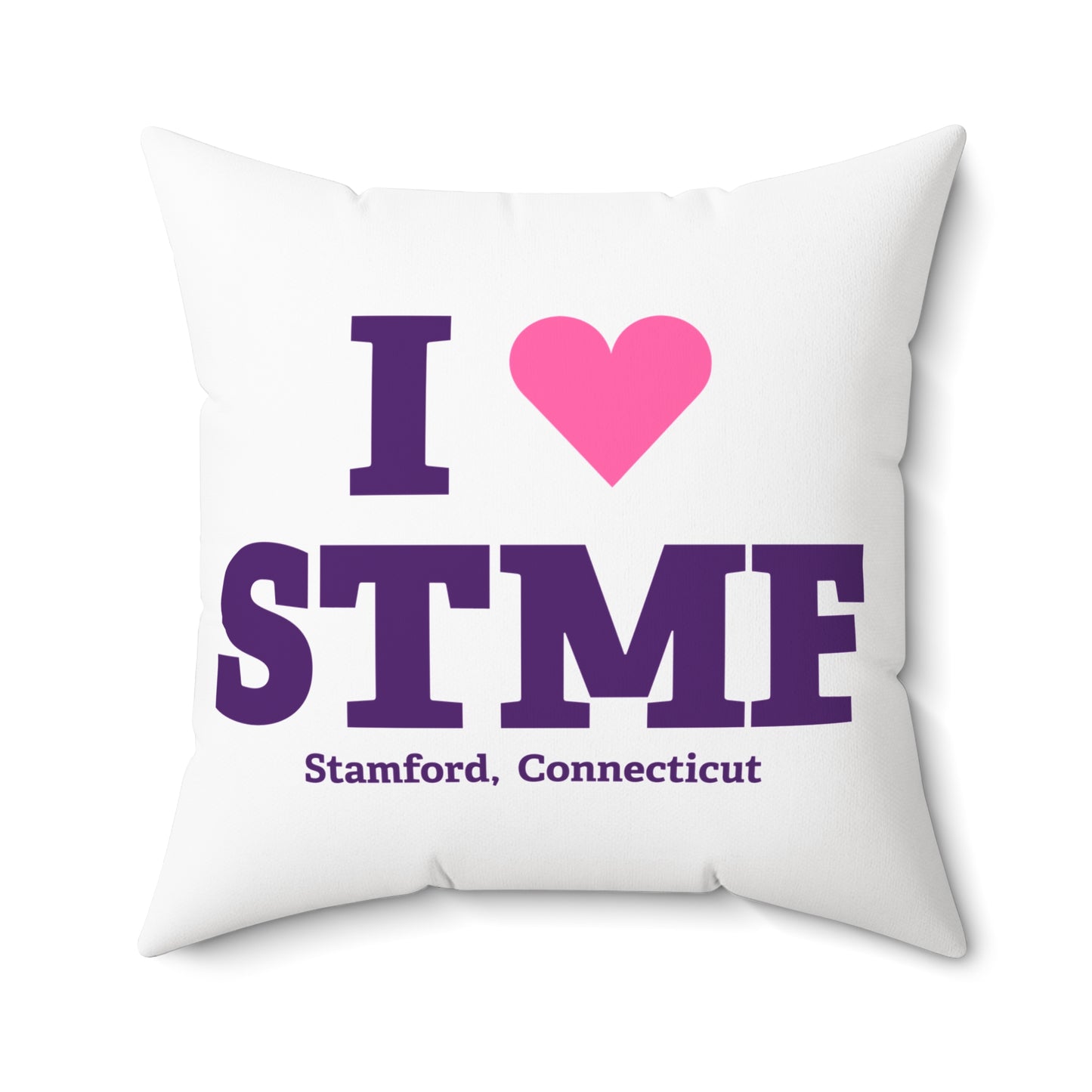 I Heart STMF Spun Polyester Square Pillow