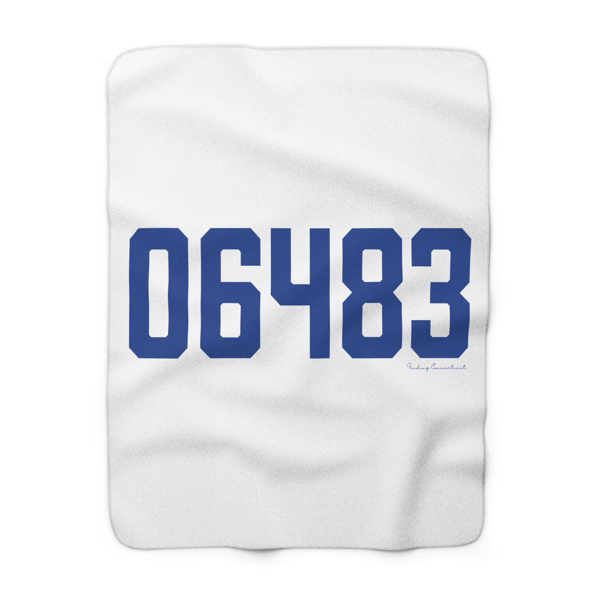 06483 Seymour Connecticut Zip Code Sherpa  Fleece Blanket
