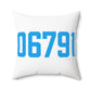 06791 Harwinton Connecticut Zip Code Polyester Square Pillow