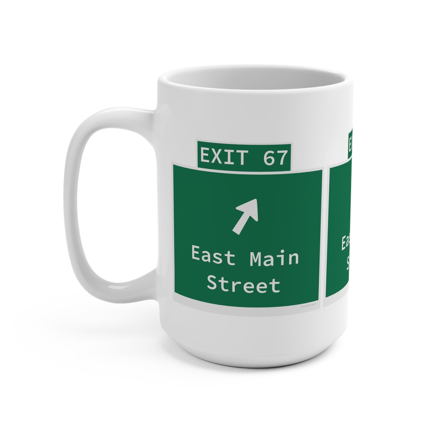 Vintage WCP Exit 67 Sign Mug 15oz