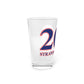 203 Strawberry Hill Red, White & Blue Pint Glass, 16oz