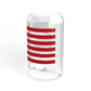 Hampton Connecticut Flag Sipper Glass, 16oz