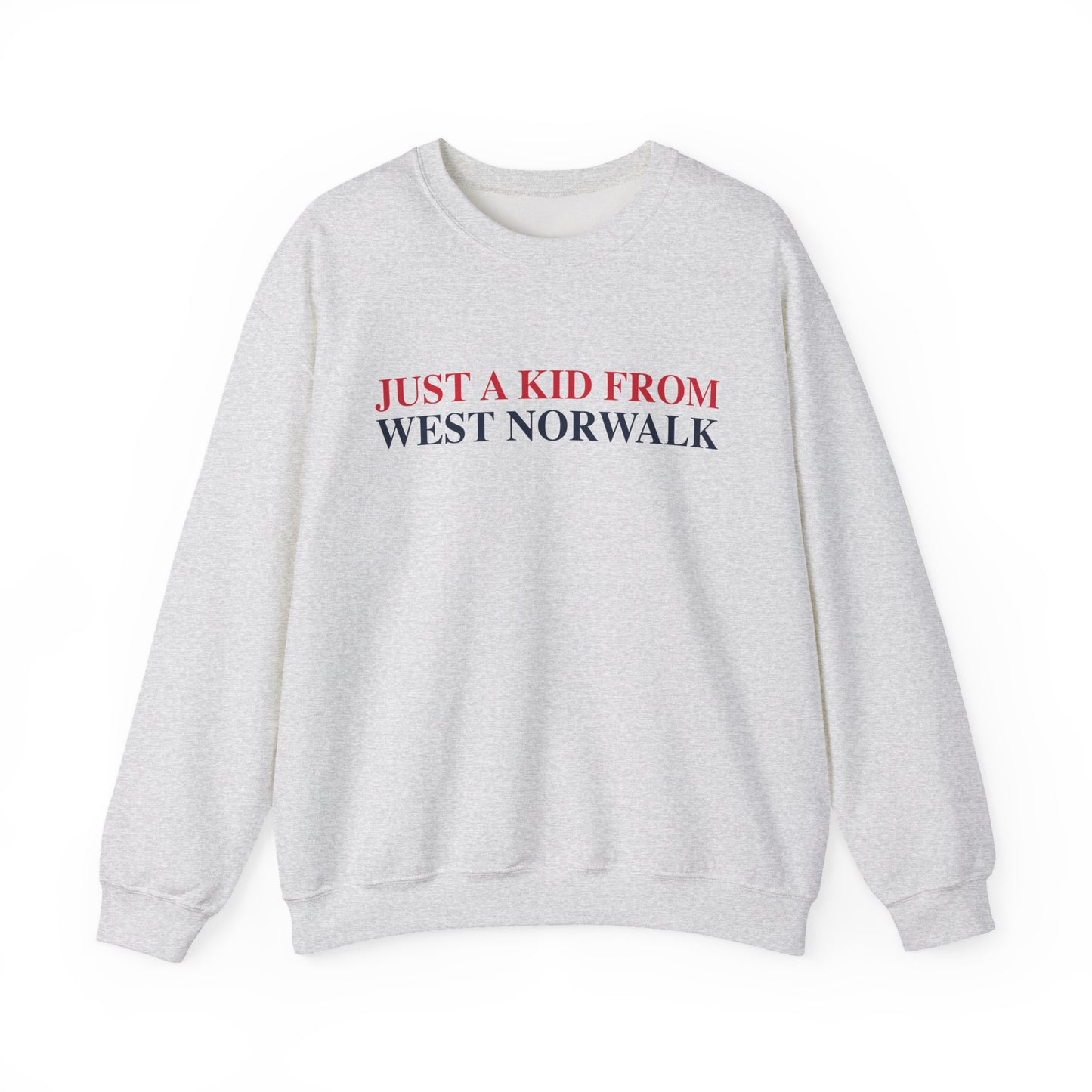 Just a kid from West Norwalk Unisex Heavy Blend™ Crewneck Sweatshirt