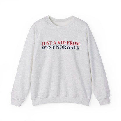 Just a kid from West Norwalk Unisex Heavy Blend™ Crewneck Sweatshirt
