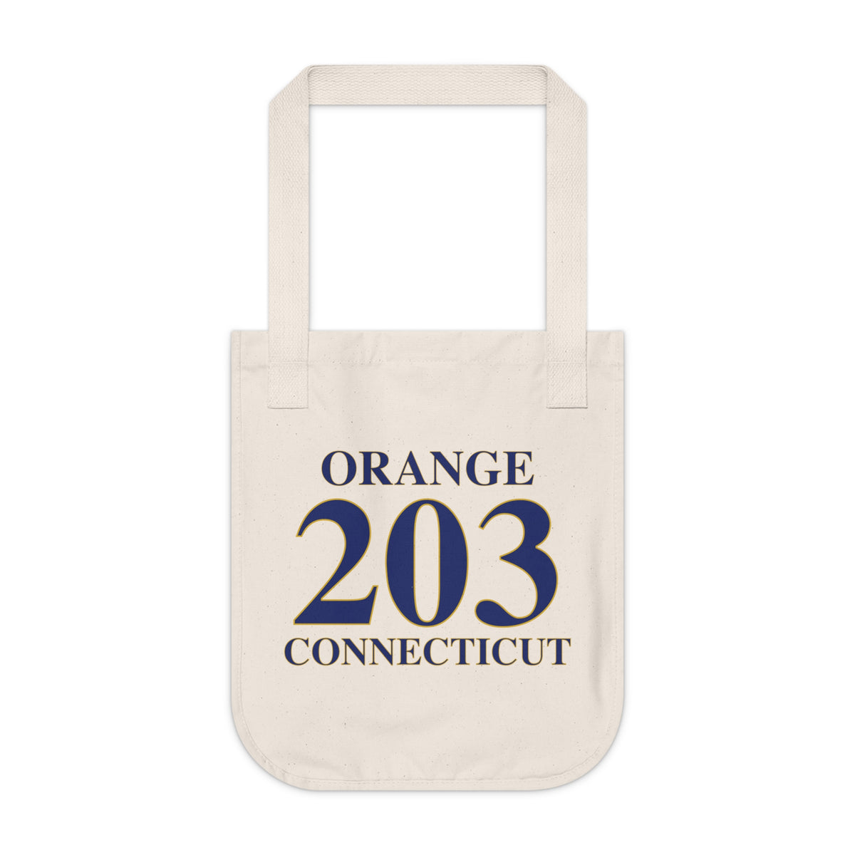 Orange 203 Connecticut Organic Canvas Tote Bag