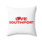 Love Southport Spun Polyester Square Pillow