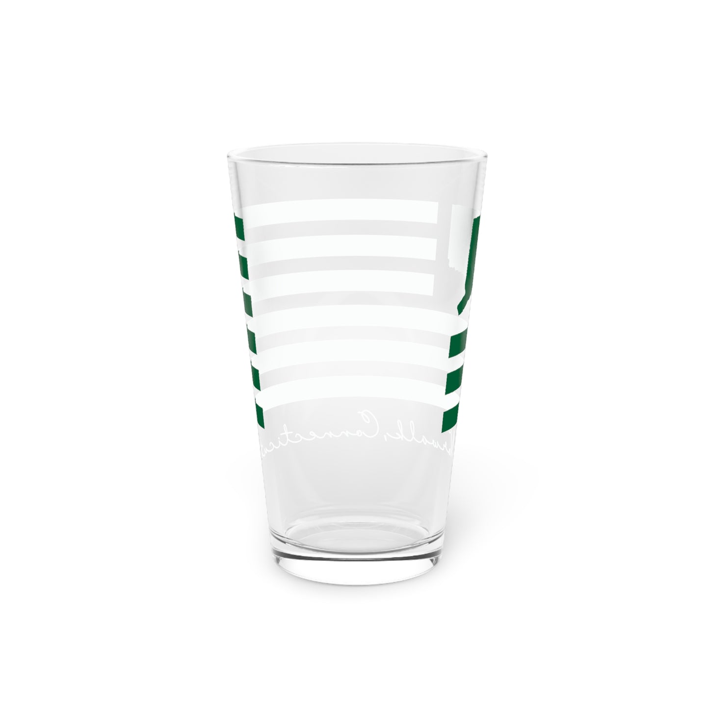 Norwalk Connecticut St. Patrick's Day Flag Pint Glass, 16oz