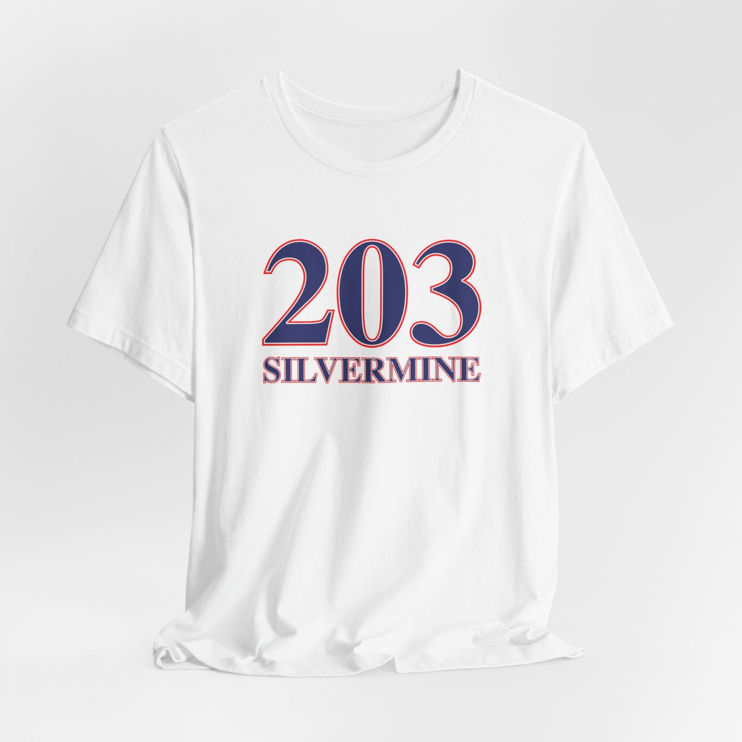 203 Silvermine Red, White & Blue Unisex Jersey Short Sleeve T-Shirt