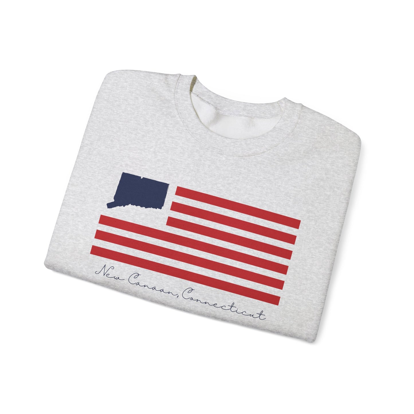 New Canaan Connecticut Flag Unisex Heavy Blend™ Crewneck Sweatshirt